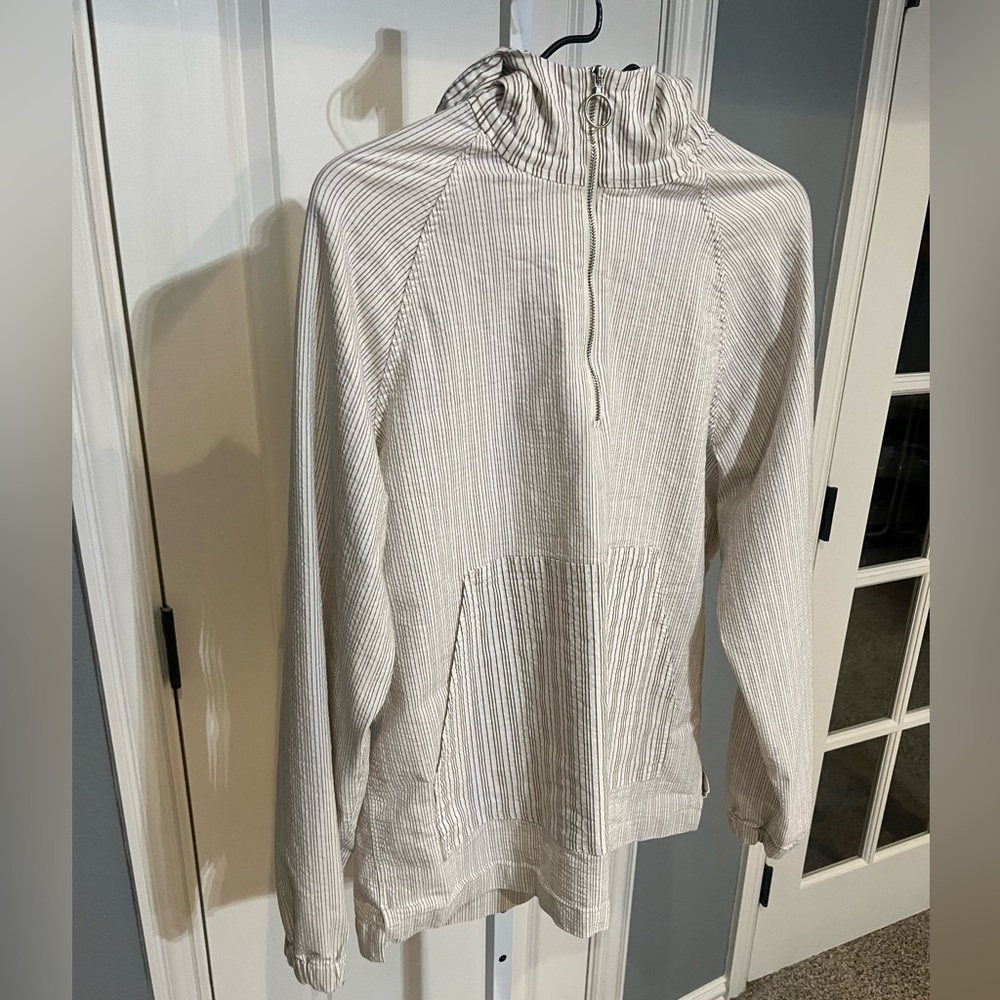 Zara Size Medium Zip Up Pin Striped Jacket